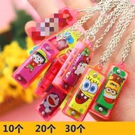 ((Ready Stock) Necklace Harmonica Cartoon Toy Children's Harmonica Mini 4 Holes 4-Tone Harmonica Necklace Small Gift Boys Girls Play 4.10