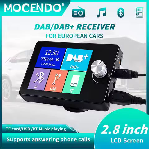 2.8-inch Color Screen DAB/DAB+ Digital Broadcast Car Radio FM Transmitter MP3 AUX Receiver for Europ