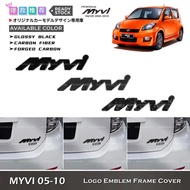 Awesome2u Perodua Myvi EZI 2005-2010 Logo Emblem Frame Cover Rear Myvi Logo Badge Garnish Accessorie