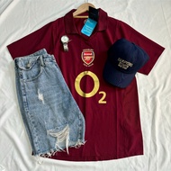 Retro_Arsenal 2005, original Cotton Polyester retro football shirt