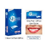 9D White Teeth Whitening Strips Pemutih Gigi 牙齿美白贴 Whitening Strip Remove Stain Coffee Tea Smokers T