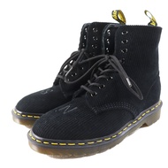 狀況極佳： Dr.Martens Martens x UNDERCOVER THE 1460 REMASTERED 8孔靴，燈芯絨短靴，黑色，4碼，英國製造，女款。
