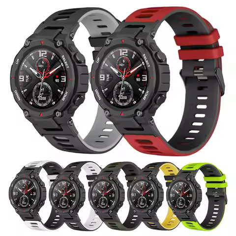 Silicone Strap Bracelet For Huami Amazfit T-Rex Pro Smart Watch Replaceable Sports Strap For Amazfit