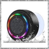 (YTMG) Upagrade Light Stereo Wireless Waterproof BT Speakers FM Radio Black Plastic for Phones Lapto