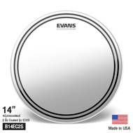 Evans™ B14EC2S EC2S หนังกลองสแนร์ 14" แบบใส น้ำมัน 2 ชั้น หนา 7+7 มิล พร้อมเทคโนโลยี Sound Shaping (