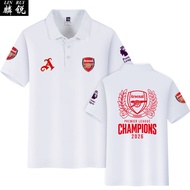 Arsenal Commemorative Football Fan Suit Polo Shirt Men's and Women's Lapel Short Sleeves 0602