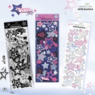 y2k star sticker hand account sticker ins style cute hot chick diy small card decoration