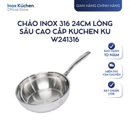 (Stainless steel 316) KUCHEN KU W premium deep 316 24cm stainless steel pan241316