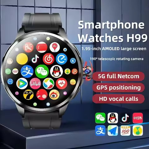 New H99 SmartWatch SIM Insert Model 1.95 inch AMOLED HD Spherical Screen 128G Memory Video Chat Glob