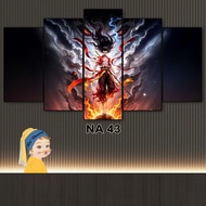 Bộ 5 Tấm Tranh Ghép Natra Ma Đồng Giáng Thế Dán Tường Fomex 5mm Tặng Keo Chuyên Dụng Decor Nhà Cửa G