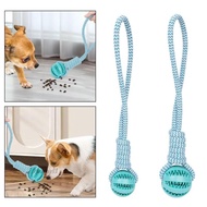 [Homyl1] Rope And Toy Dog Toy Dog Tough Rope Toy Indoor Outdoor Tug of War Toy Rubber Ball for Small Medium Dog Training