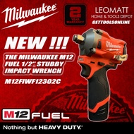 Milwaukee M12 FUEL 1/2" STUBBY Impact Wrench c/w 3.0Ah Battery and Charger
