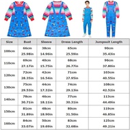 Child's Play Licensed Chucky Costume Halloween Kid Boys Girls Fancy Dress Outfit Costume Suit