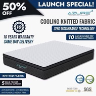 Azure™ Cooling Gel Mattress | Pocketed Springs | 10 Inch Quality Euro Top | Single, SS, Queen, King 