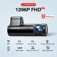 Lingdu D08 dash cam 1296P WIFI+APP, 170-degree viewing angle, full HD front camera