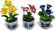 3pc Miniature Flower Clay Dollhouse Fairy Garden Mini Plant Trees Ceramic Paint Furniture Bundles Ar