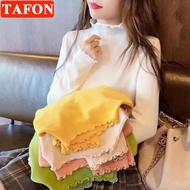 [S-2XL] Muslimah Turtleneck Women Blouse Baju Inner Wear Causal Long Sleeve High Neck Tee Tops