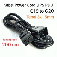 APC PDU UPS CABLE POWER Jumper CORD Plug C19 to C20 Thickness 3x1.5mm UDP Length 2 Meters 16A Electr