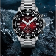 Tissot Tissot Starfish Diving Quartz Men's Watch Swiss Original Red Dial Steel Band Watch