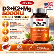 DYVIRE D3+K2+Mg 5000IU  90 softgels 3-N-1 Formula Nutrition Support Calcium original exp2029