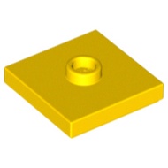Lego 87580 Modified Plate 2 x 2 with Groove and 1 Stud in Center (Jumper) yellow