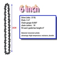 6 Inch Chainsaw Chains 1/4" LP .043" 37DL For Mini Cordless Chainsaw Replacement Part Electric Chain Saw