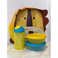 Snackventure Set Tupperware / Set bekal budak / Botol air straw budak