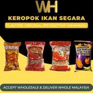 KEROPOK IKAN SEGERA SIRA PEDAS MANIS CAP MENARA/ KEREPEK IKAN SEGERA ORIGINAL 80G