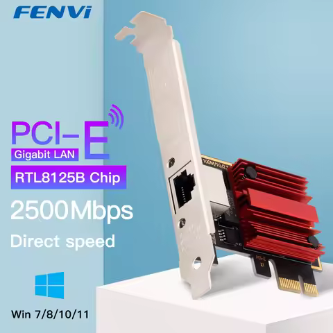 FENVI 2.5G PCI-E To RJ45 Network Card RTL8125B Chip 100/1000Mbps 2.5Gbps Ethernet Wired LAN Controll