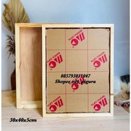 PREMIUM Dutch teak wood dowry frame 30x40x5cm.