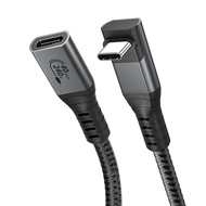 XAOSUN USB C Extension Cable (1.64ft 240W 40Gbps) 90 Degree Thunderbolt Extension Cable with 8K Disp