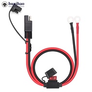 HUAIHAO Motorcycle Quick Release SAE Cable With Fuse Terminal O Connector Battery Charger Extension 