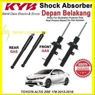 TOYOTA ALTIS ZRE 17# 2013-2016 KYB / KAYABA ORIGINAL SHOCK ABSORBER SET