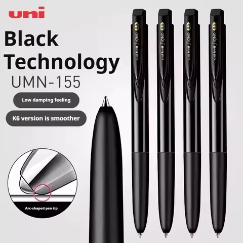 Japan Uni Press Gel Pen Newly Upgraded Ink Stationery 0.3/0.5mm UMN-155N Signing Stylo Perfect Low D