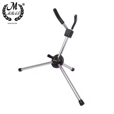 M MBAT Portable Foldable Saxophone Bracket Metal Leg Stand Tripod Holder for Alto Tenor Soprano Sax 