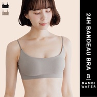 JAPAN DESIGN 24HRS Bandeau Bra ｜Adjustable strap No Wire Anti-Sagging Up Sleep Quick-dry BAMBI WATER