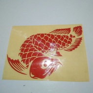 MERAH ARWANA FISH CUTTING STICKER - Red Quality