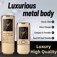 88 Classic Slide Cover Men's Elderly Mobile Phone Luxury Business Spare Phone Elderly Phone Metal El