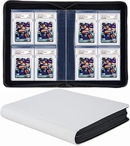 40 Pockets Graded Card Binder, Toploading PSA Slab Holder Album, PU Leather Graded Card Storage Bind