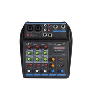 4 Channel Mixer DJ คอนโซลผสมพร้อม Bluetooth 48V Phantom Power Monitor ระบบคาราโอเกะ USB Mixer Audio
