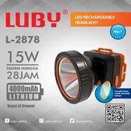 Luby Senter Kepala LED Super Terang Lithium L 2878 LAMPU PUTIH 15 Watt