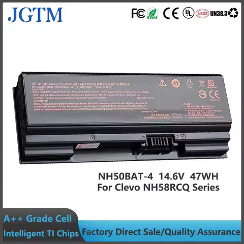 JGTM NH50BAT-4 Laptop Battery Replacement for HASEE Thunderobot 911ME Clevo NH50RA NH55RCQ NH58RDQ N