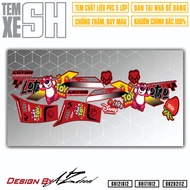 Tem SH Thiết kế Gấu Dâu Lotso Bear | SH45 | Team Decal Rời Hình Dán Xe Máy SH 125i 150i Chống Nước B