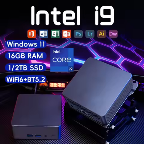 Portable Mini PC Intel Core i9 8950HK Intel Core i3 6100U Windows 11 Pro 16GB RAM 1TB SSD Gaming Com