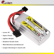 CD3S1500140 || Coddar 3S 11.1V 1500mAh 140C XT60 LiPo Battery