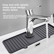 Kitchen Silicone Faucet Pad Drain Pad Faucet Drain Tray Kitchen Sink Protection Pad Anti-Slip Heat I