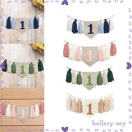 [HelleryMY] 1st Birthday High Chair Banner, First Birthday Party Decoration, Wooden Bead Tassels 1st