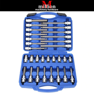 30pcs 1/2 inch 1/2 H5-H19 Hex Socket Wrench Kit Hand Repair Tool Set
