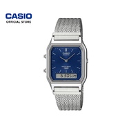 Casio Vintage AQ-230EM-2A Stainless Steel Mesh Band Men Watch / Women Watch