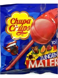 Chupa Chups Zungen - Maler 10 Lollipops  มี 3 รส น้ำหนัก 120 กรัม BBF.09/2026